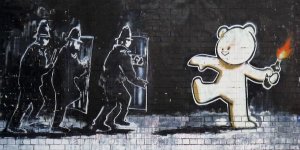Anonymous - Stokes Croft Road, Bristol (graffiti attributed to Banksy)