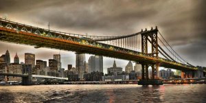 Vadim Ratsenskiy - Manhattan Bridge and New York City Skyline, NYC