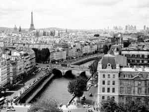 Vadim Ratsenskiy - View of Paris and Seine river