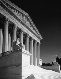 Carol Highsmith - U.S. Supreme Court building, Washington, D.C. - Black and White Variant