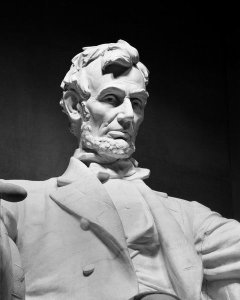 Carol Highsmith - Lincoln Memorial statue by Daniel Chester French, Washington, D.C. - Black and White Variant