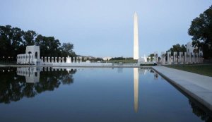 Carol Highsmith - Reflecting pool on the National Mall with the Washington Monument reflected, Washington, D.C. - Vintage Style Photo Tint Variant