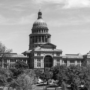 Carol Highsmith - The Texas Capitol, Austin, Texas, 2014 - Black and White