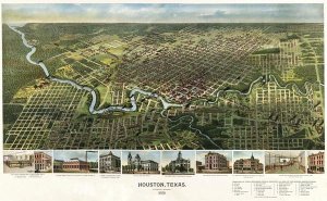 Unknown 19th Century Cartographer - Houston, Texas, 1891