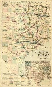 O.W. Gray & Son. - Gray's railroad map of Texas.