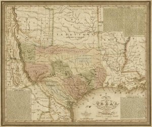 S. Augustus Mitchell - New map of Texas : with the contiguous American & Mexican states, 1835 - Decorative Sepia