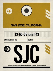 NAXART Studio - SJC San Jose Luggage Tag I