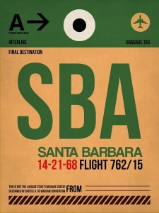 NAXART Studio - SBA Santa Barbara Luggage Tag I