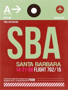 NAXART Studio - SBA Santa Barbara Luggage Tag II