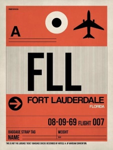 NAXART Studio - FLL Fort Lauderdale Luggage Tag I