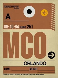 NAXART Studio - MCO Orlando Luggage Tag I