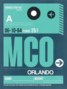 NAXART Studio - MCO Orlando Luggage Tag II