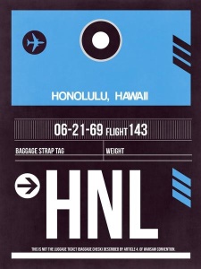 NAXART Studio - HNL Honolulu Luggage Tag II