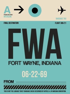 NAXART Studio - FWA Fort Wayne Luggage Tag I