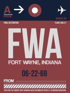 NAXART Studio - FWA Fort Wayne Luggage Tag II