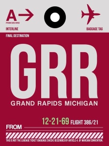 NAXART Studio - GRR Grand Rapids Luggage Tag II