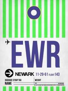 NAXART Studio - EWR Newark Luggage Tag I