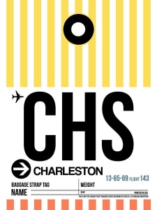 NAXART Studio - CHS Charleston Luggage Tag II