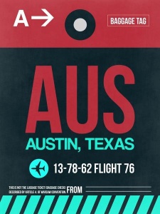 NAXART Studio - AUS Austin Luggage Tag II