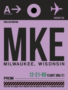 NAXART Studio - MKE Milwaukee Luggage Tag I