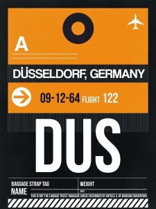 NAXART Studio - DUS Dusseldorf Luggage Tag II