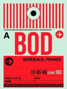 NAXART Studio - BOD Bordeaux Luggage Tag I