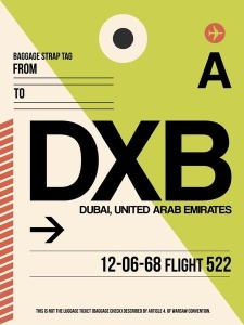 NAXART Studio - DXB Dubai Luggage Tag I