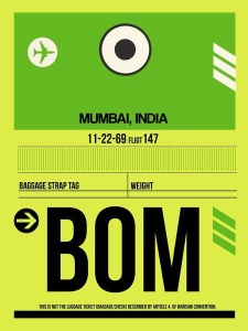 NAXART Studio - BOM Mumbai Luggage Tag I