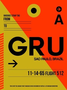 NAXART Studio - GRU Sao Paulo Luggage Tag II