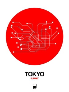 NAXART Studio - Tokyo Red Subway Map