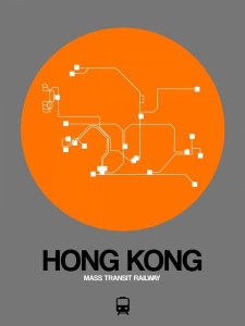 NAXART Studio - Hong Kong Orange Subway Map