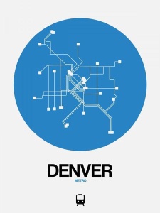 NAXART Studio - Denver Blue Subway Map