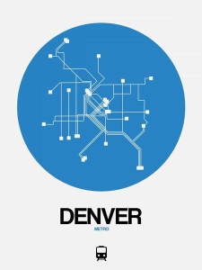 NAXART Studio - Denver Blue Subway Map