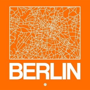 NAXART Studio - Orange Map of Berlin