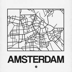 NAXART Studio - White Map of Amsterdam