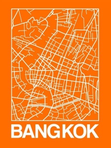 NAXART Studio - Orange Map of Bangkok