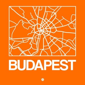NAXART Studio - Orange Map of Budapest