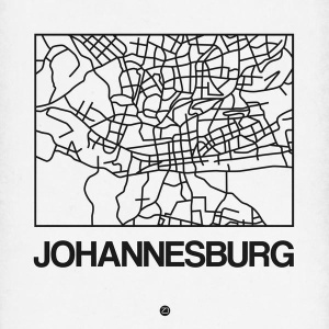 NAXART Studio - White Map of Johannesburg