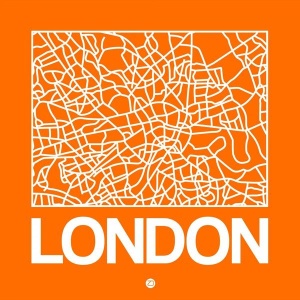 NAXART Studio - Orange Map of London