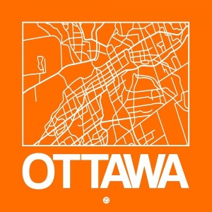 NAXART Studio - Orange Map of Ottawa