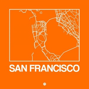 NAXART Studio - Orange Map of San Francisco