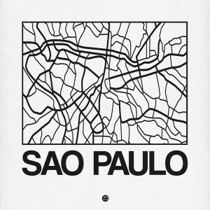 NAXART Studio - White Map of Sao Paulo