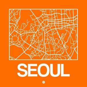 NAXART Studio - Orange Map of Seoul