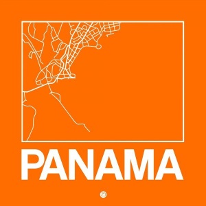 NAXART Studio - Orange Map of Panama