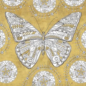 Daphne Brissonnet - Color my World Butterfly I Gold