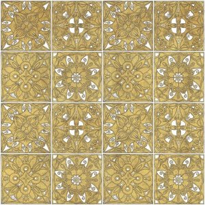 Daphne Brissonnet - Color my World Mexican Tiles Pattern Gold