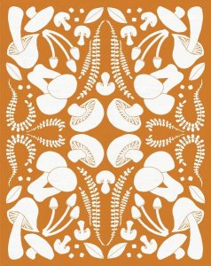 Elyse DeNeige - Retro Mushroom Otomi Silhouette