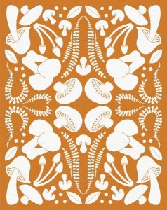 Elyse DeNeige - Retro Mushroom Otomi Silhouette