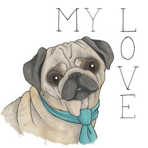 Elyse DeNeige - Puppy Love Pug Color