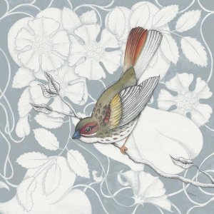 Elyse DeNeige - Arts and Crafts Birds II Tone on Tone